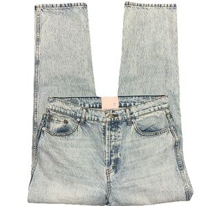 Revice Denim Acid Wash Straight Leg Jeans Size 32 High Rise Vintage Style
